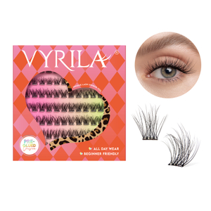 VYRILA Self Adhesive Lash Clusters No Glue Needed DIY Eyelash Extensions Portable Pre Glued-Hush Lashes