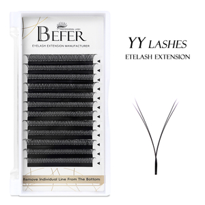 BEFER YY Shape Eyelashes Extensions Brazilian Premade Volume Fan Eyelashes Extension