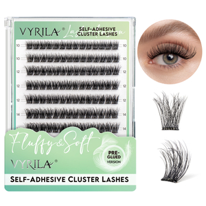 VYRILA Self Adhesive Lash Clusters No Glue Needed DIY Eyelash Extensions Pre Glued-Muse