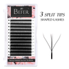  BEFER 3 Split Tips 3D W Shaped Premade Fans Eyelashes Extensions