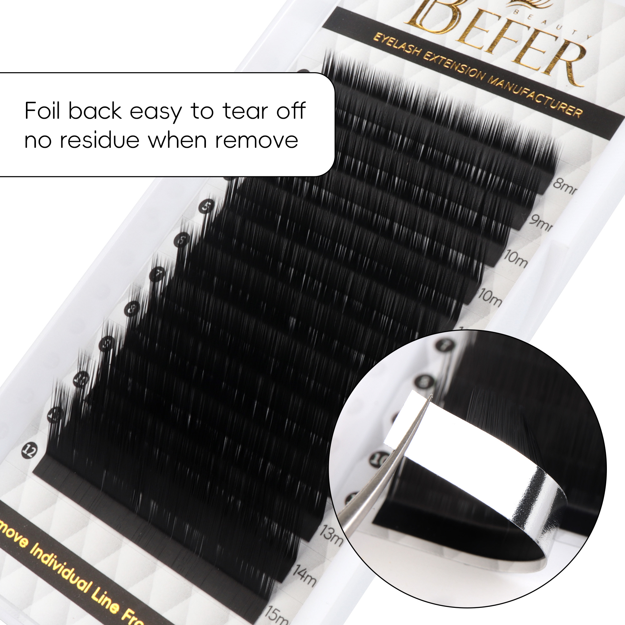 Classic Individual Lashes Extensions Black Professional Soft Natural Silk False Eyelashes