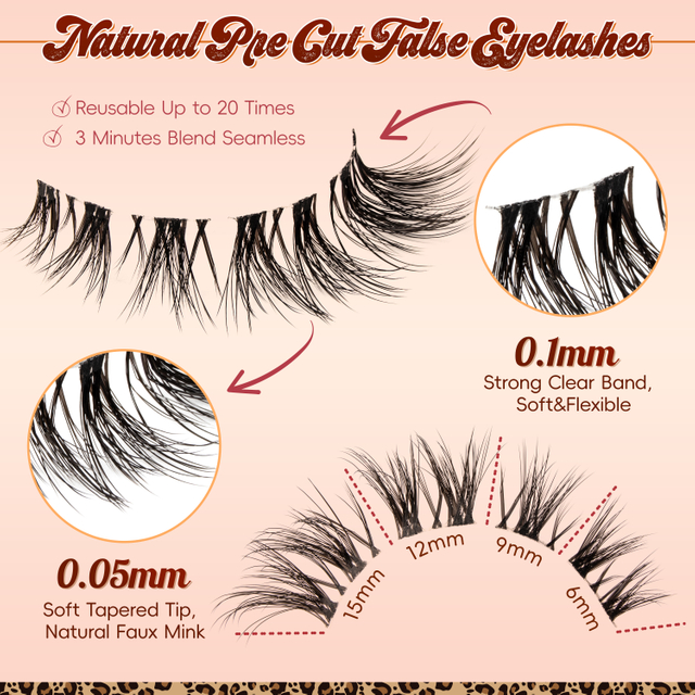 Wispy Lash Clusters False Eyelashes Natural Lash Clusters