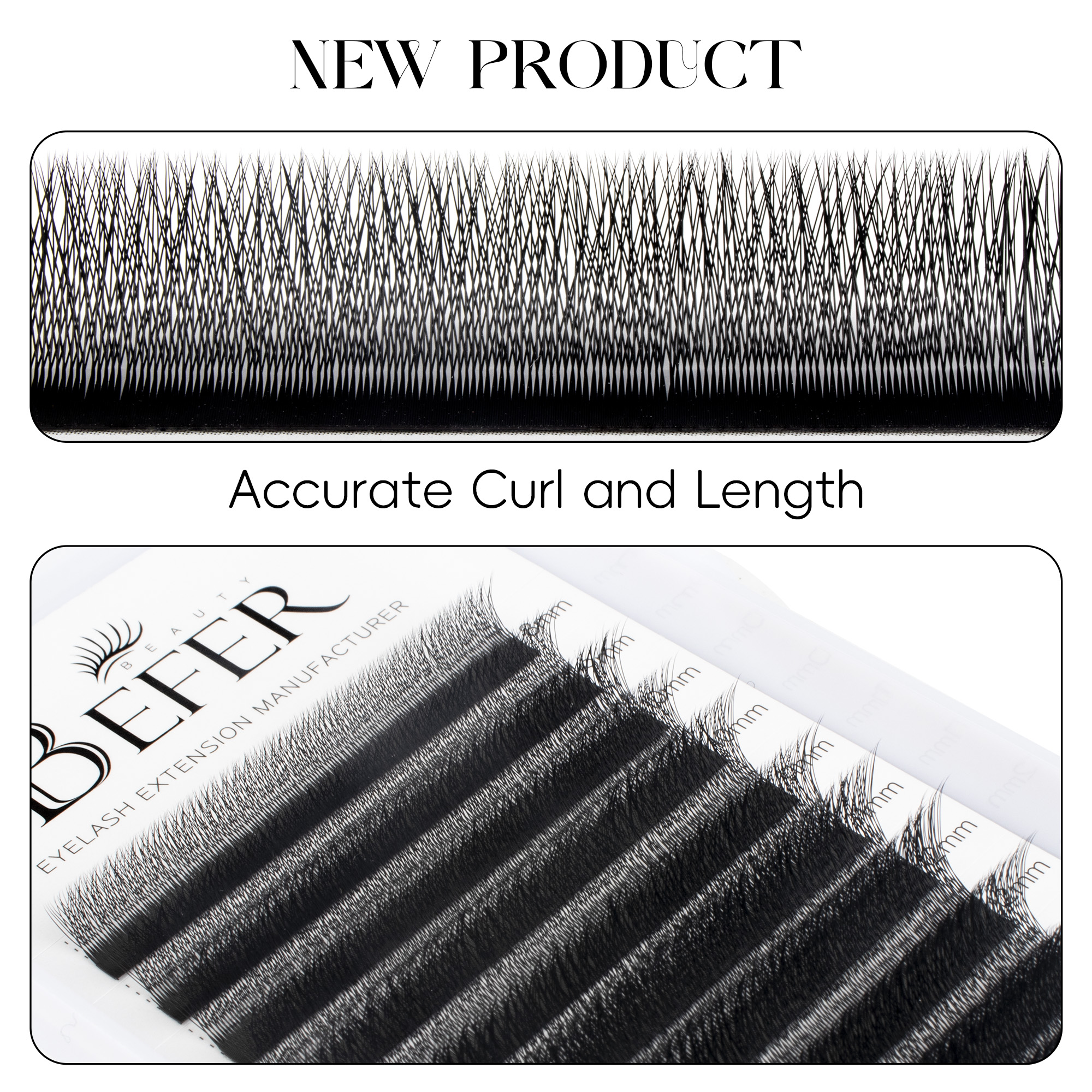BEFER Narrow 3D W Shape Eyelash Premade Fans Eyelashes Extensions Smaller Opening 3D Lashes