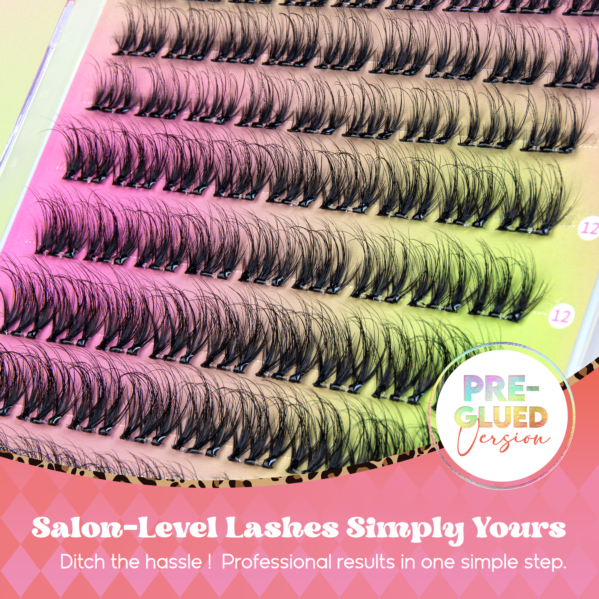 VYRILA Self Adhesive Lash Clusters No Glue Needed DIY Eyelash Extensions Portable Pre Glued-Soul Lashes