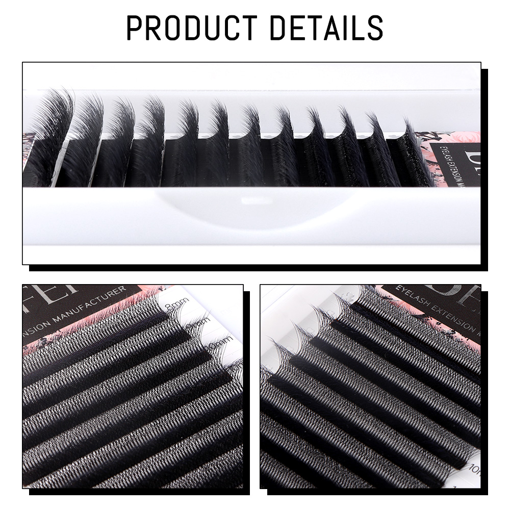 BEFER 7D W Shaped Premade Fans Eyelashes Extensions