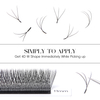 BEFER W 6D Shaped Premade Fans Eyelashes Extensions